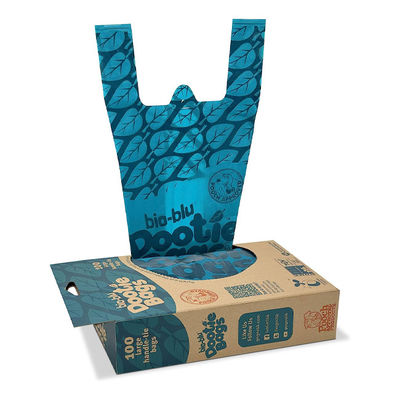 अच्छी कीमत पर्यावरण के अनुकूल टाई हैंडल कंपोस्टेबल कुत्ता कूड़ा बैग डिस्पेंसर बॉक्स ब्लॉक पैक ऑनलाइन