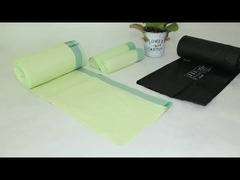 कस्टम लोगो के साथ हरी बायोडिग्रेडेबल ड्रॉस्ट्रिंग कचरा बैग गैर विषैले